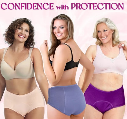 🔥Compra 5 y llévate 5 gratis🔥Bragas de cintura alta a prueba de fugas para mujer