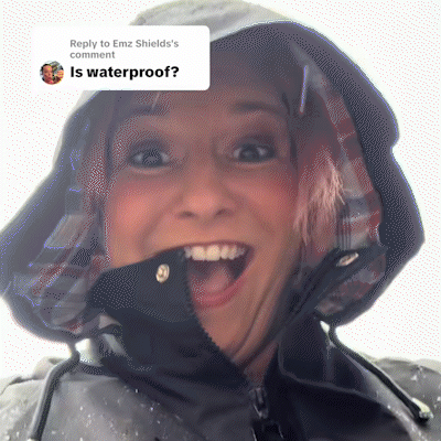Chaqueta Impermeable para Mujer a Cuadros