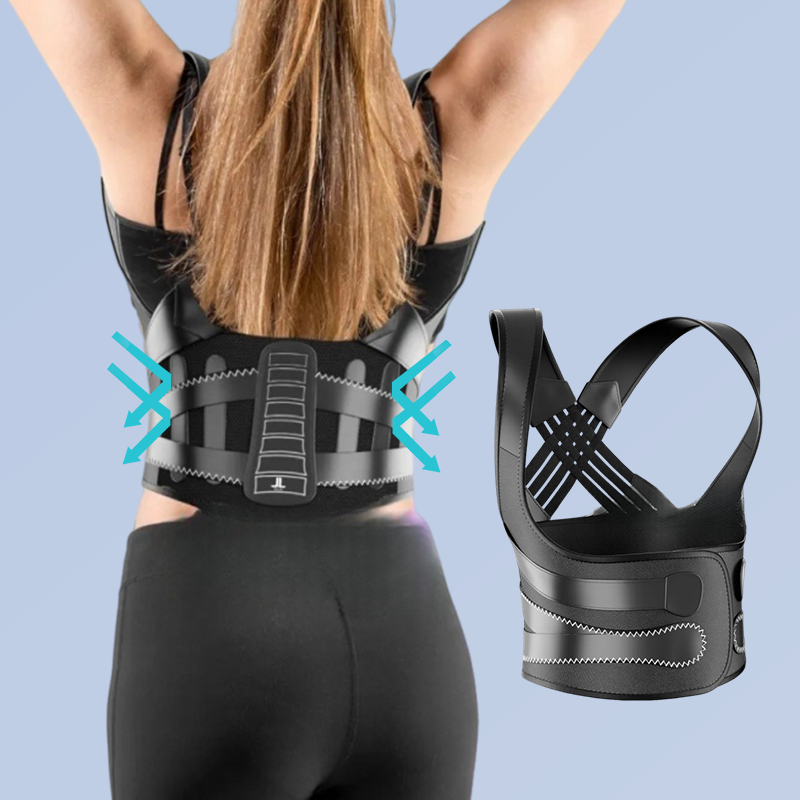 Corrector de postura de espalda ajustable universal de soporte fuerte