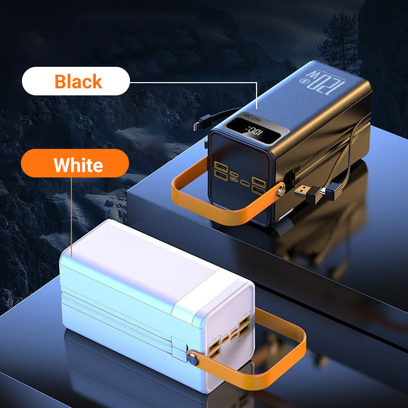 Batería Externa Portátil de Carga Rápida para Exteriores con Luz LED