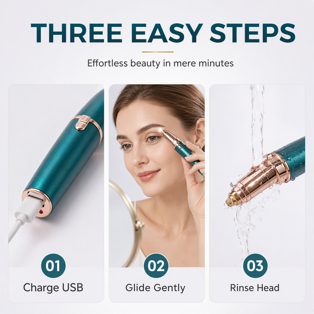 ⏳ Oferta por tiempo limitado ⏰ Depiladora eléctrica de cejas con luz LED, recargable por USB y de precisión