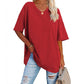 👕 LIMITED-TIME 50% OFF! 💥 Women's Casual Loose V-Neck T-Shirt – Soft, Breathable, Flowy Hem ✨