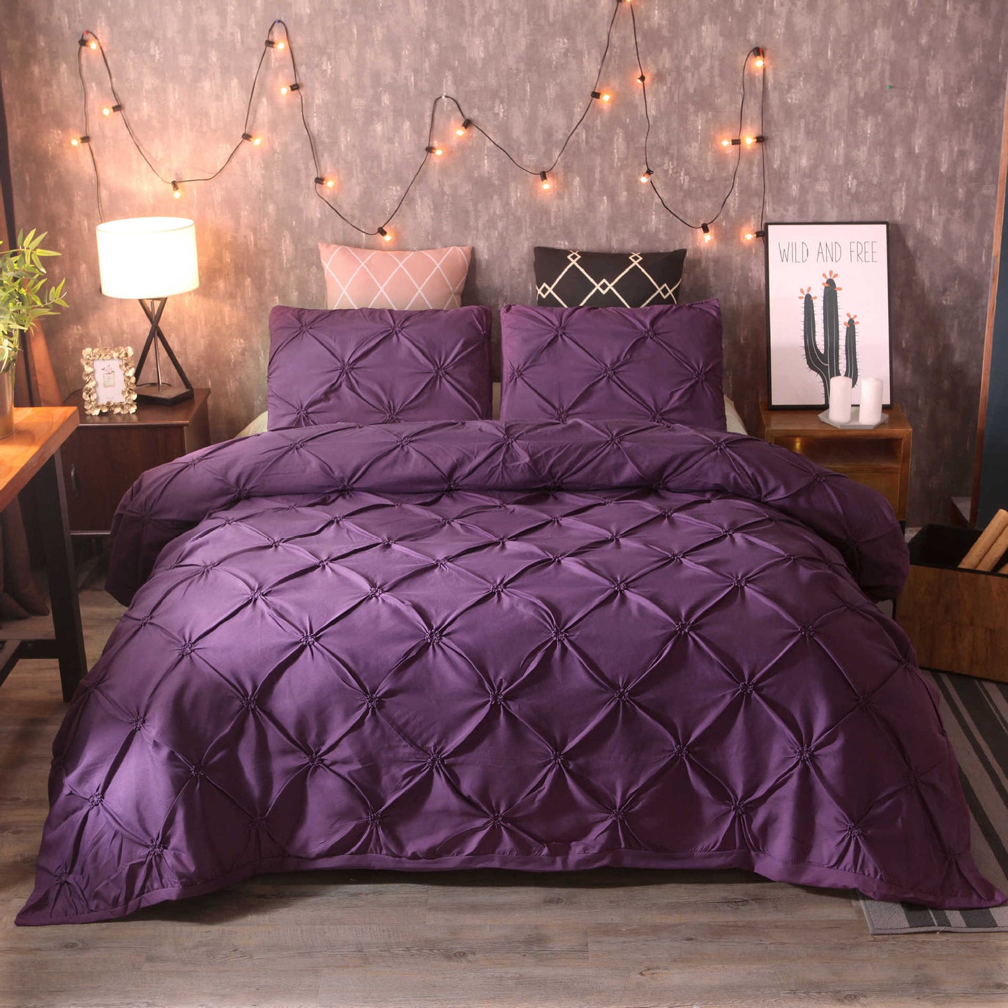 🎁2026 New Arrivals 50% OFF💥Bedsure Soft Pintuck Duvet Set