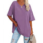 👕 LIMITED-TIME 50% OFF! 💥 Women's Casual Loose V-Neck T-Shirt – Soft, Breathable, Flowy Hem ✨
