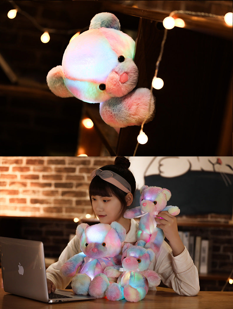 ⏳Descuento del 50 % por tiempo limitado⏰Osito de peluche, luz LED de colores, peluches🌈🧸