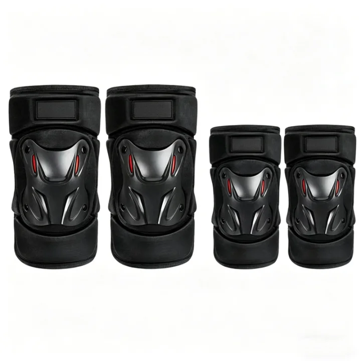 Set de Rodilleras y Coderas Articuladas para Motocicleta y Ciclismo