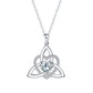 Collar de Corazón con Nudo Celta de la Trinidad✨ Dije de Piedra de Nacimiento
