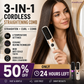 💇‍♀️🔥 Cepillo Alisador Inalámbrico 3 en 1: alisa, riza y desenreda – USB-C, 4 niveles – ¡cabello perfecto en cualquier lugar! ✨