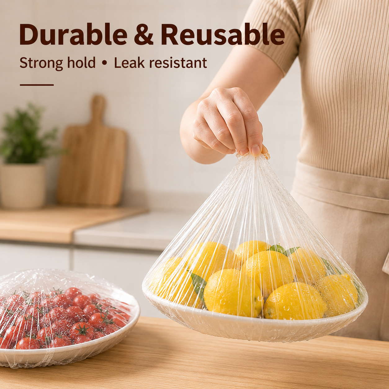 ⏳¡ÚLTIMO DÍA DE OFERTA, SOLO $0.069! 🔥Cubiertas Desechables Elásticas para Alimentos, Tazones y Platos