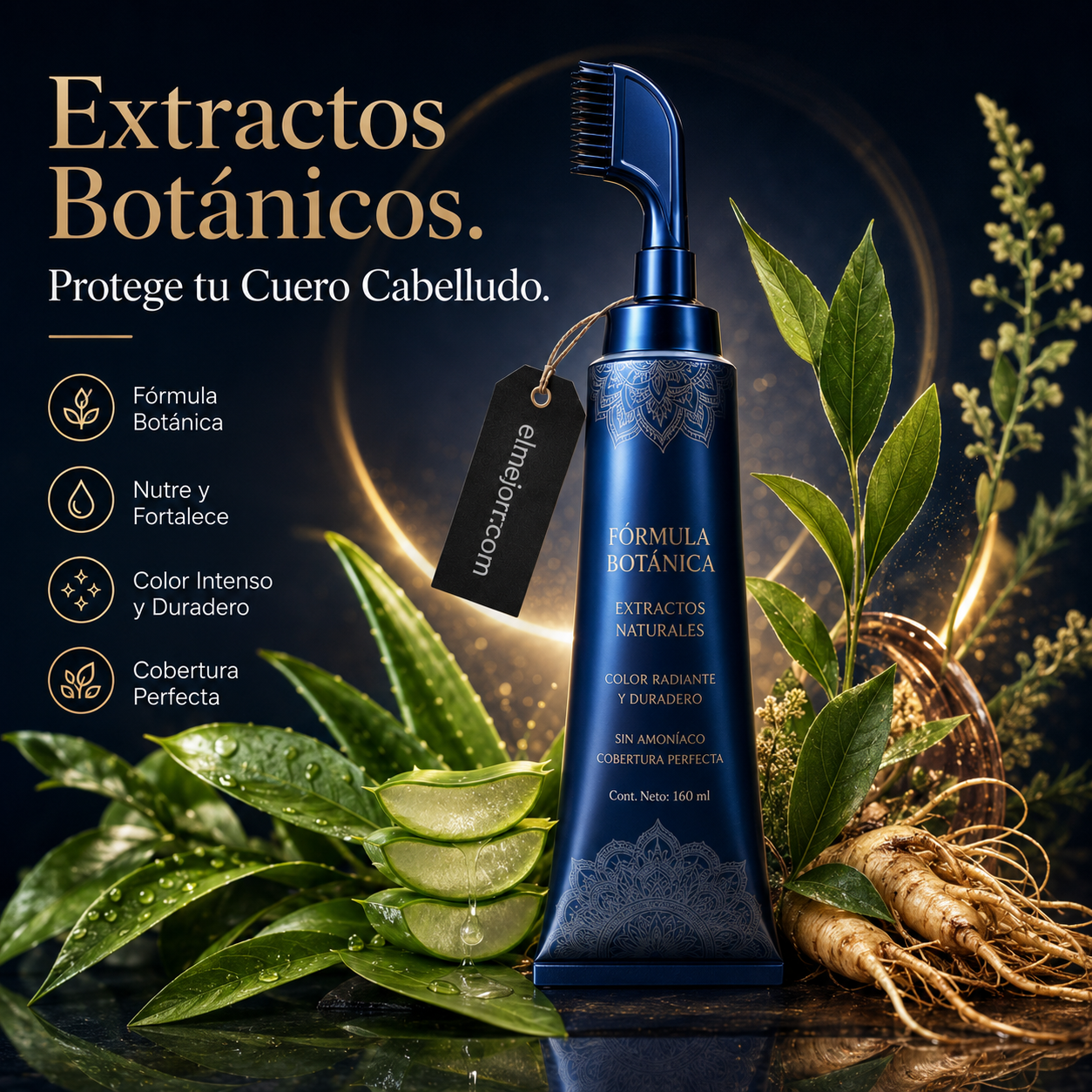 🌿💆‍♀️ Peine Tinte Capilar Herbáceo – Coloración Casera, Fácil Aplicación y Cabello Radiante en Minutos ✨🎨