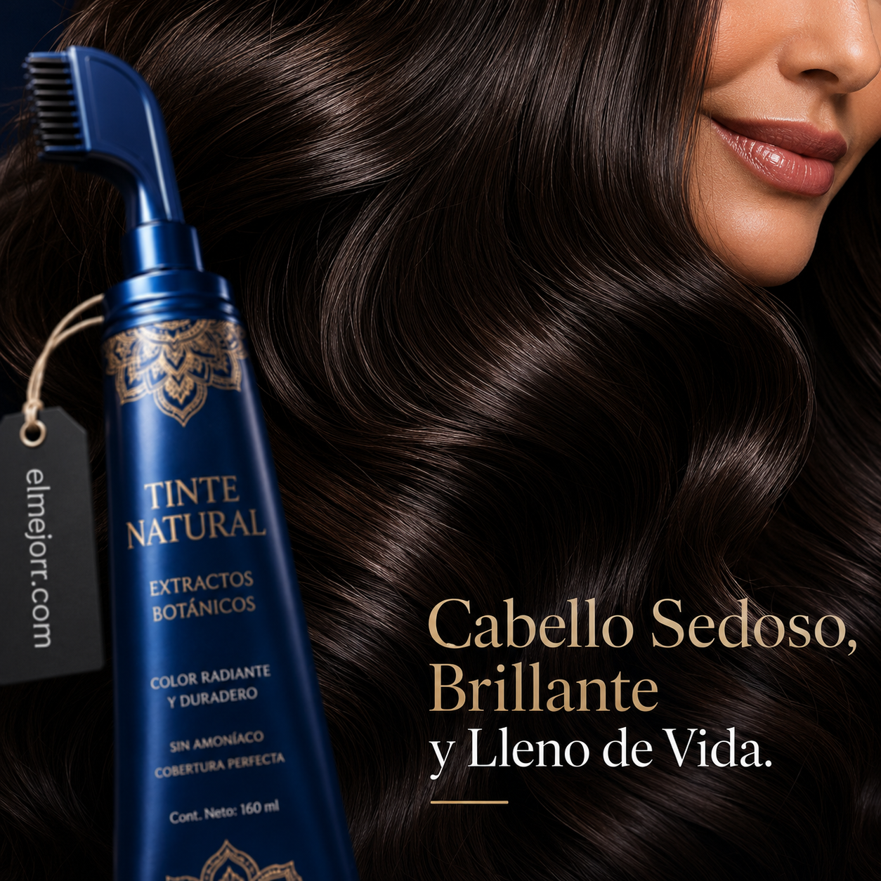🌿💆‍♀️ Peine Tinte Capilar Herbáceo – Coloración Casera, Fácil Aplicación y Cabello Radiante en Minutos ✨🎨