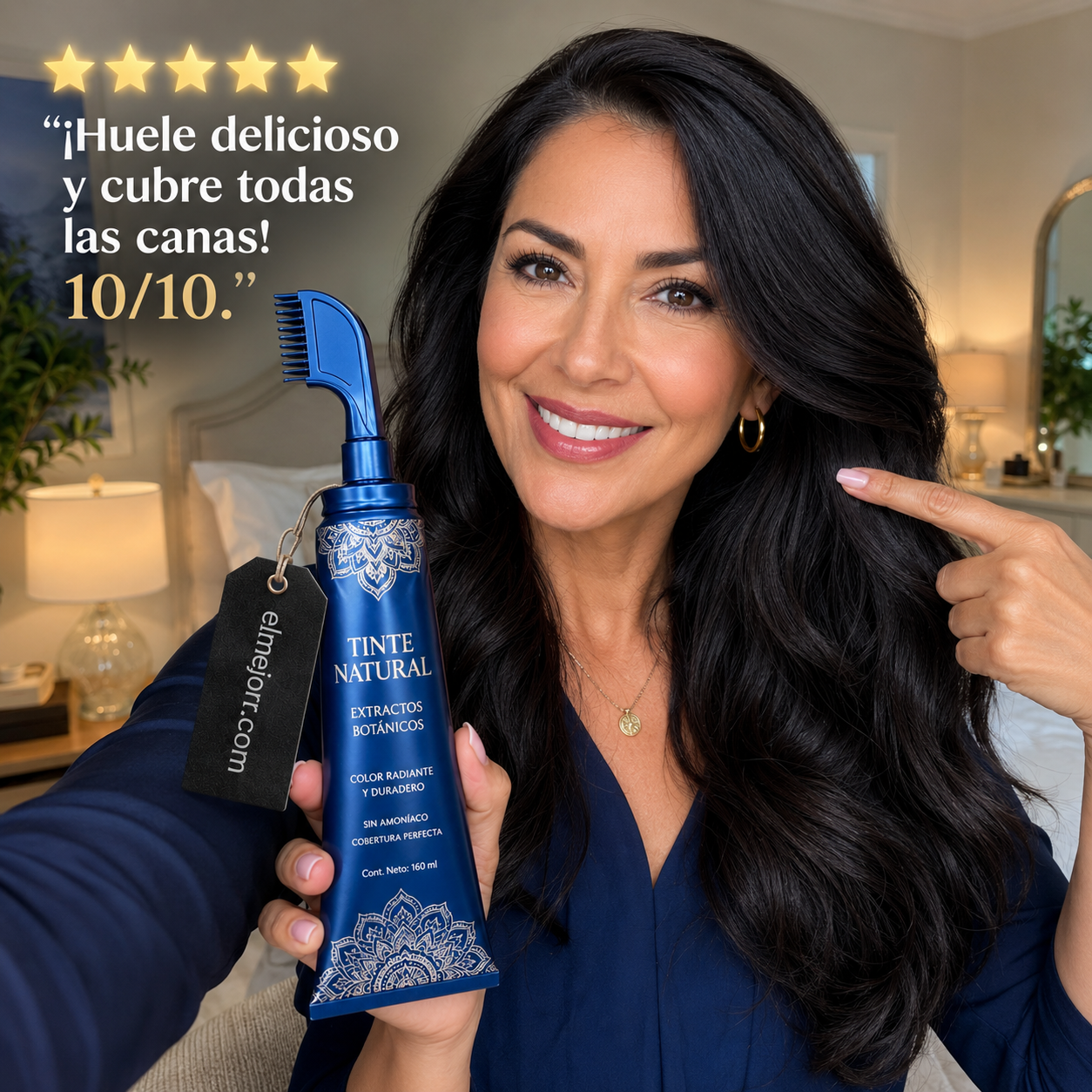 🌿💆‍♀️ Peine Tinte Capilar Herbáceo – Coloración Casera, Fácil Aplicación y Cabello Radiante en Minutos ✨🎨