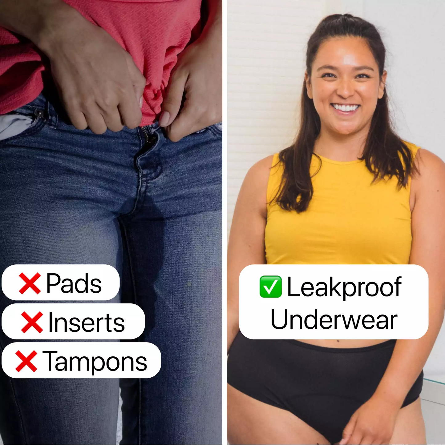 🔥Compra 5 y llévate 5 gratis🔥Bragas de cintura alta a prueba de fugas para mujer