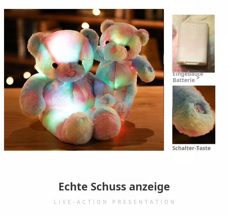 ⏳Descuento del 50 % por tiempo limitado⏰Osito de peluche, luz LED de colores, peluches🌈🧸