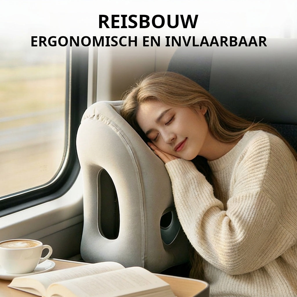 📢📢 ¡50% DE DESCUENTO AHORA! ⏰ Almohada de viaje portátil, inflable y ergonómica: disfruta de un descanso cómodo en cualquier momento y lugar 🧳💤