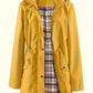 Chaquetas Casual de Color Sólido, Impermeables y Cortavientos con Capucha