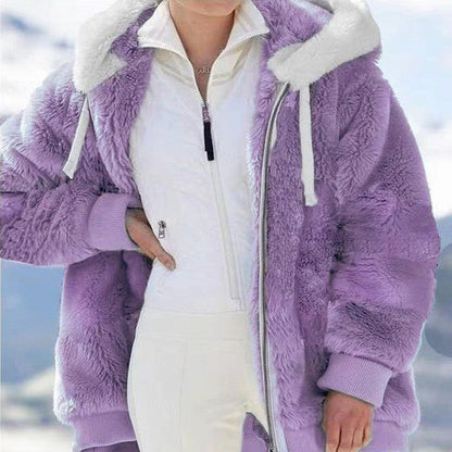 🧥 ¡60% DE DESCUENTO + ENVÍO GRATIS! ✨ Abrigo con Capucha de Forro Polar - Lana de Cordero Caliente y Resistente al Viento para Invierno Extremo ❄️🎁