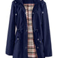 Chaquetas Casual de Color Sólido, Impermeables y Cortavientos con Capucha