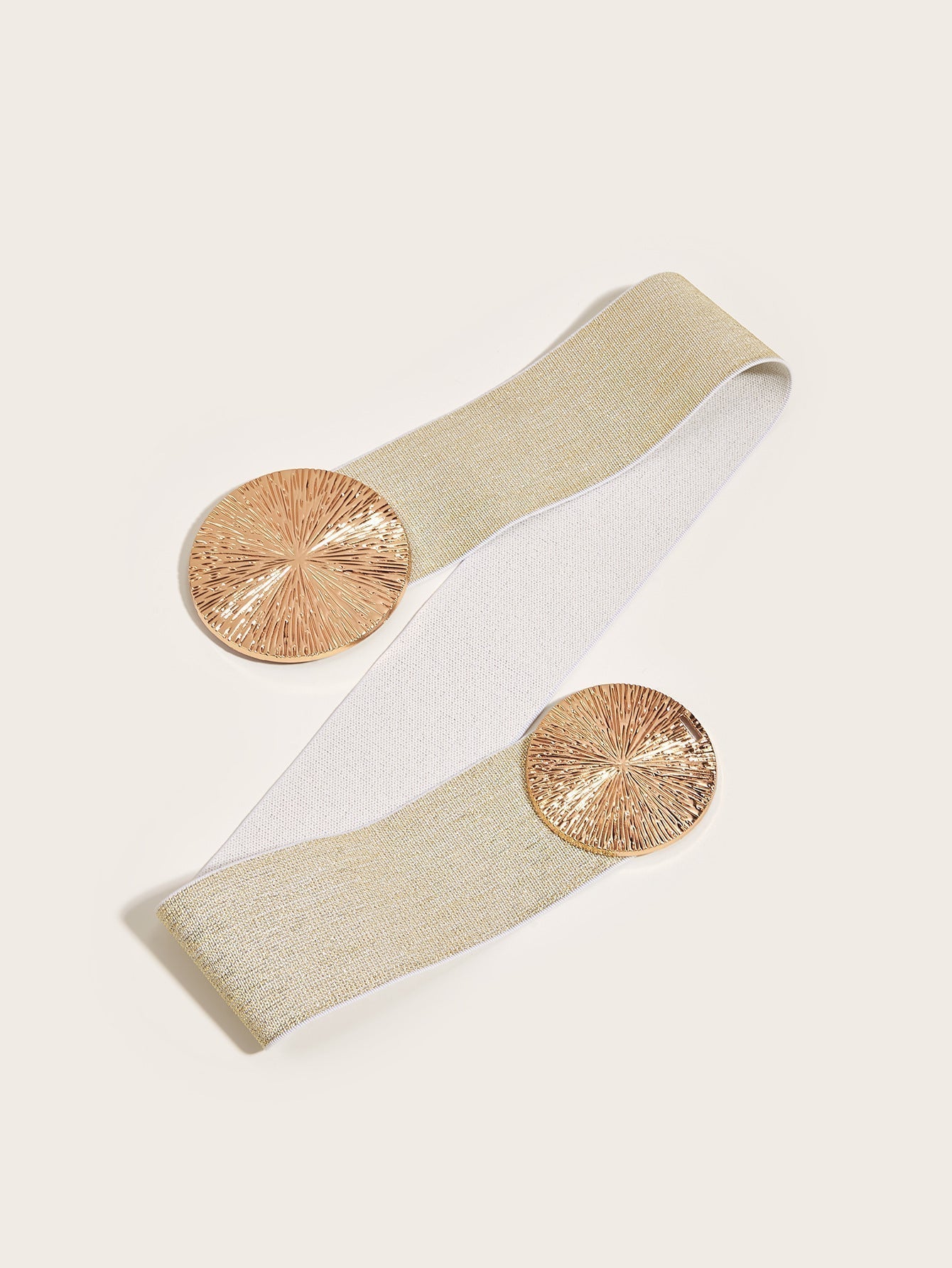 🎁Cinturón elástico alto con hebilla dorada vintage para mujer