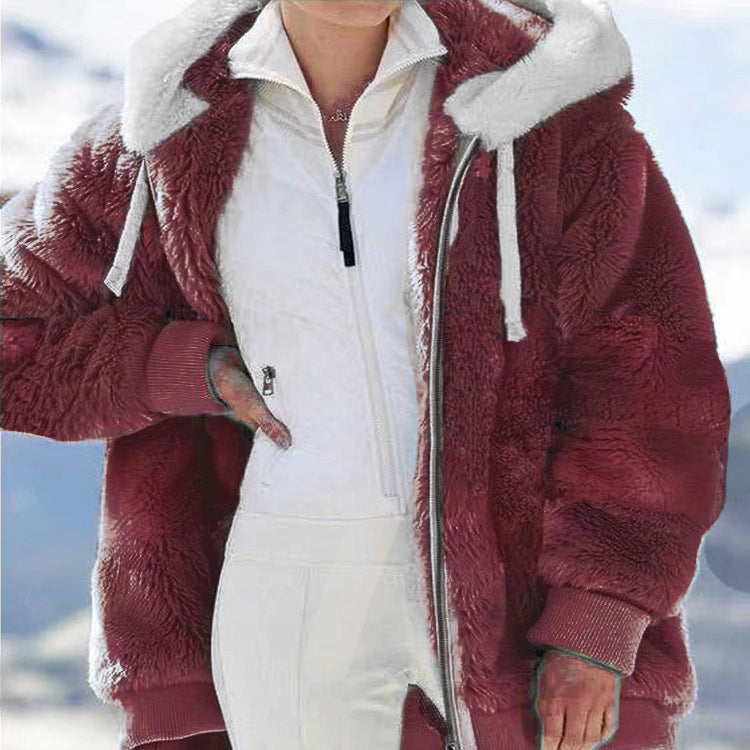 🧥 ¡60% DE DESCUENTO + ENVÍO GRATIS! ✨ Abrigo con Capucha de Forro Polar - Lana de Cordero Caliente y Resistente al Viento para Invierno Extremo ❄️🎁