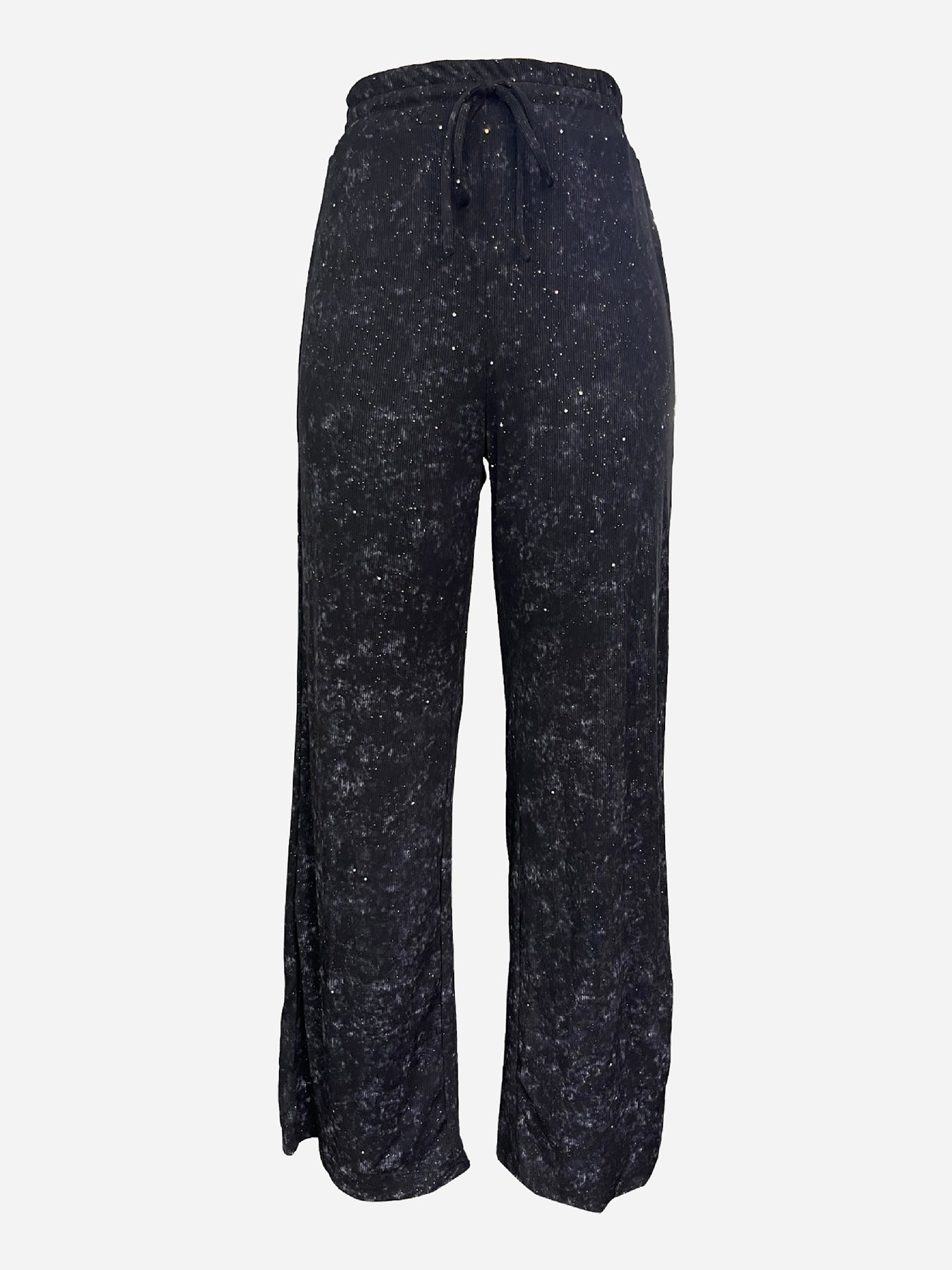 🥰🔥 ¡OFERTA FINAL! 50% de DESCUENTO 💖 Pantalones de pierna ancha con lentejuelas y cinturilla elástica para mujer ✨