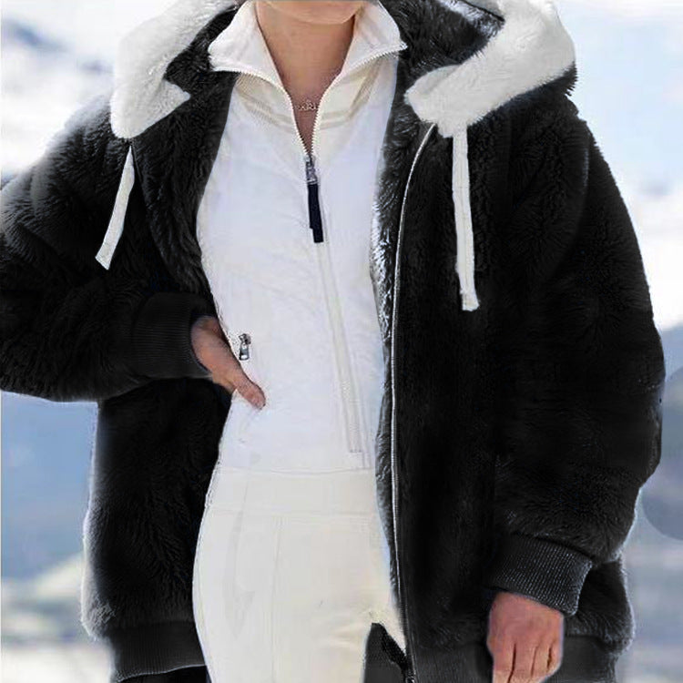 🧥 ¡60% DE DESCUENTO + ENVÍO GRATIS! ✨ Abrigo con Capucha de Forro Polar - Lana de Cordero Caliente y Resistente al Viento para Invierno Extremo ❄️🎁
