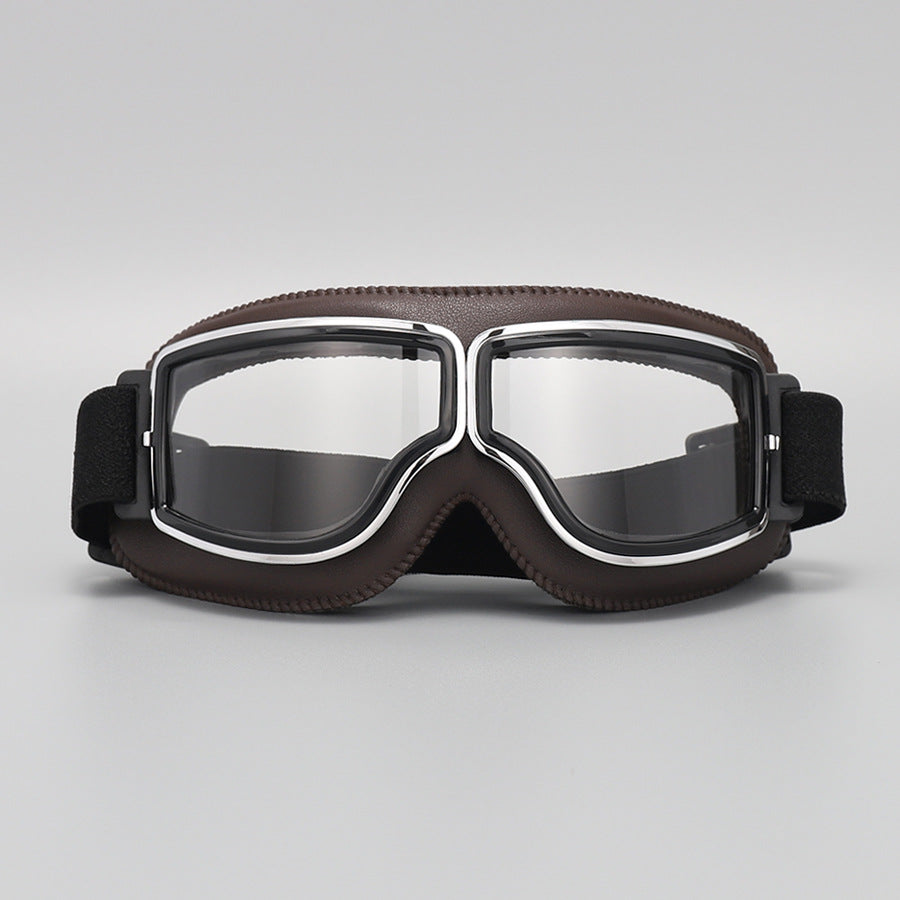 📢📢 ¡50% DE DESCUENTO! ⏰ Gafas de Moto Retro Vintage — Lentes Cortavientos para Casco Cruiser y Motocross