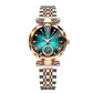 Reloj de Acero Inoxidable Brillante e Impermeable de Lujo para Mujer