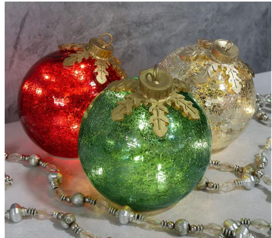 🎅🌲Adornos Navideños de Vidrio para Mesa【3 piezas】- Envío gratuito
