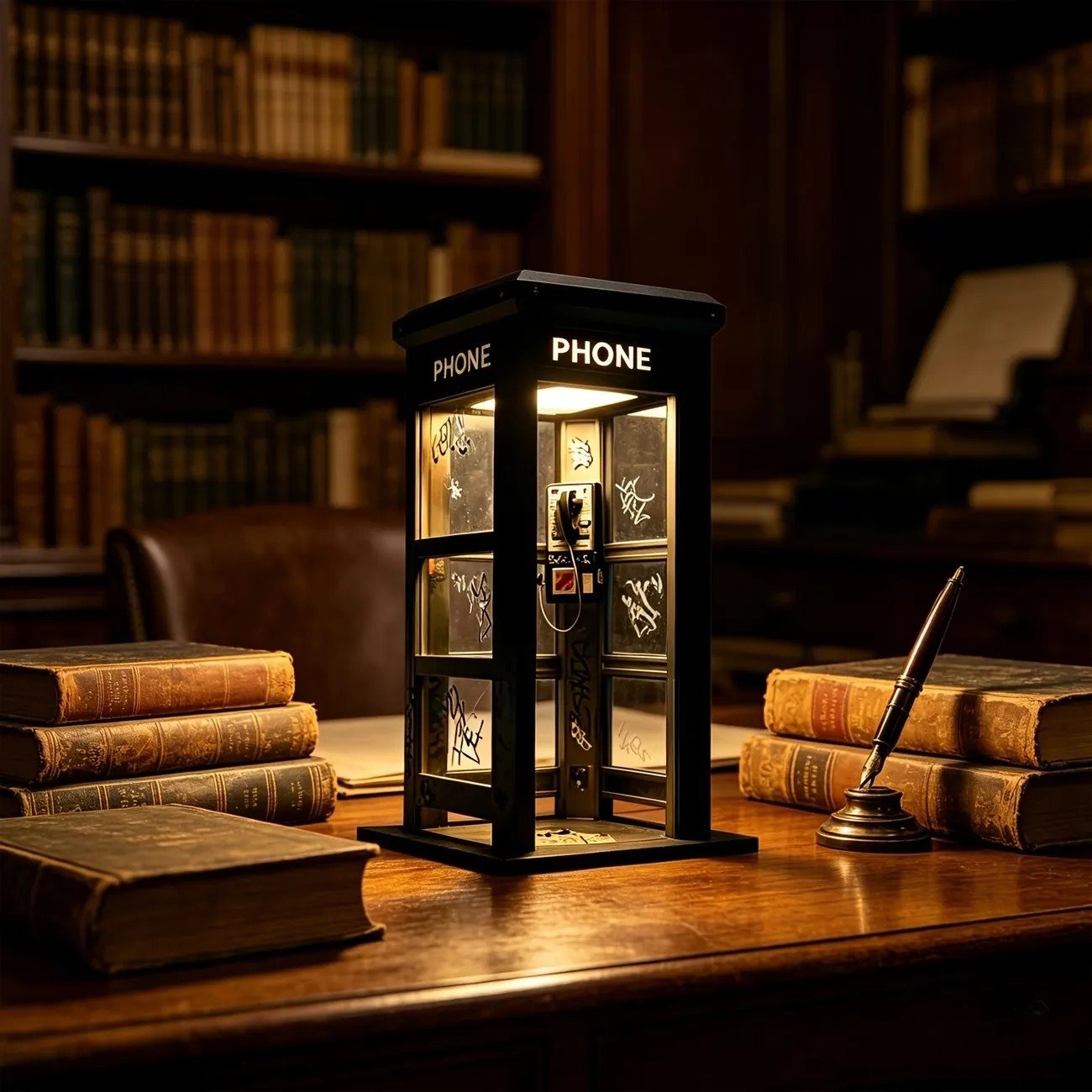 📞50% DE DESCUENTO AHORA✨Lámpara ambiental de cabina telefónica vintage