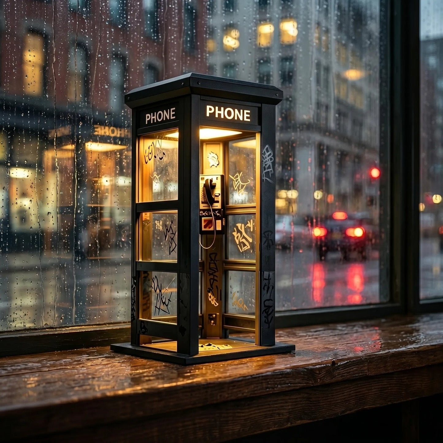 📞50% DE DESCUENTO AHORA✨Lámpara ambiental de cabina telefónica vintage