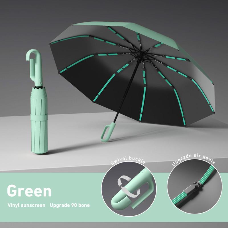 🔥Paraguas Plegable Automático – Resistente al Viento, Impermeable y Compacto ☔ con Cierre de Lazo para el Uso Diario 🌬️💧