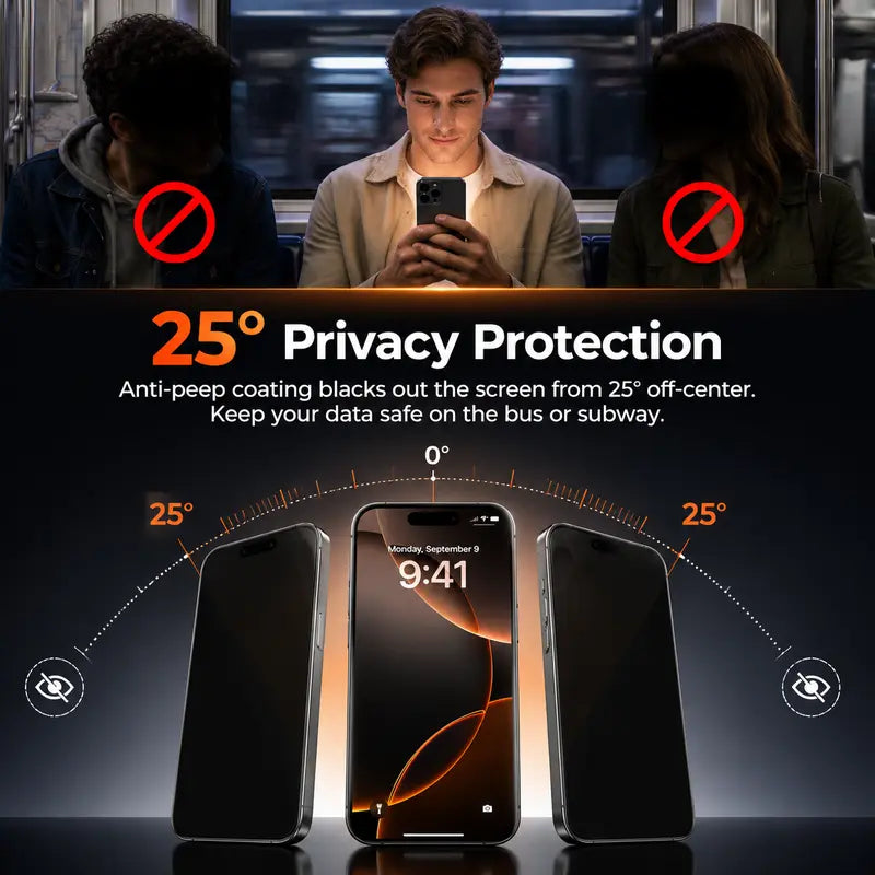 📱Compra 1 y Llévate 1 Gratis✨ Protector de Pantalla de Cristal Templado HD / Anti-Espía con Instalación Automática de Eliminación de Polvo