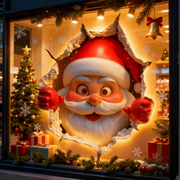 🎄Rebajas de Navidad 50 % de descuento🎅Adhesivos creativos para la pared con motivos navideños