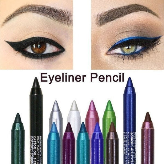 Lápiz Delineador de Ojos Resistente al Agua de Larga Duración, Cosméticos de Maquillaje de Ojos a la Moda