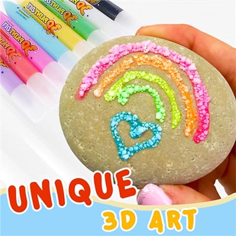 🎁🔮 Magic Pen ¡Dibuja en 3D con un solo golpe! 🎄  Plumas de dibujo de palomitas de maíz de burbuja de bricolaje