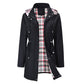 Chaquetas Casual de Color Sólido, Impermeables y Cortavientos con Capucha