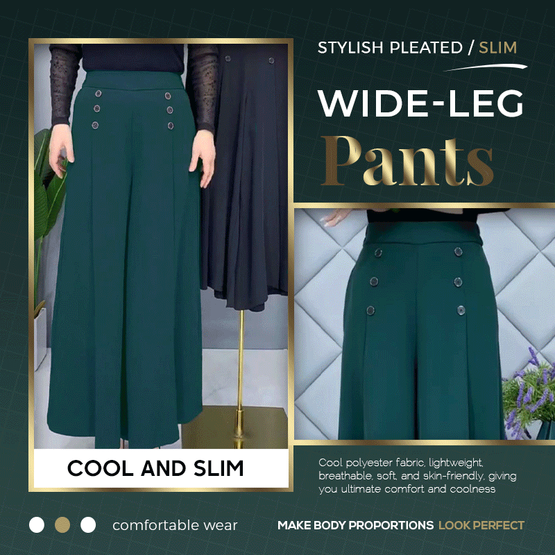 🔥 ¡50% DE DESCUENTO! Pantalones Anchos Plisados – Cómodos, Elegantes y Súper Frescos ✨👖