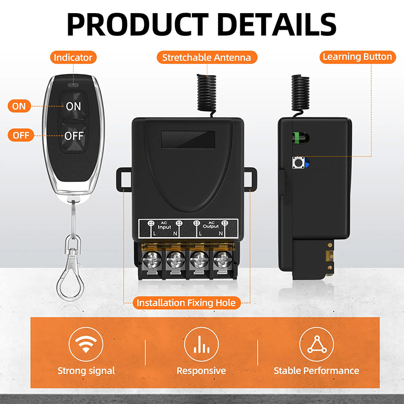 🔌 ¡COMPRA 2 LLEVA 3! ✨ Kit de Interruptor con Mando a Distancia Inalámbrico - Instalación Instantánea con 100m de Alcance para Controlar Luces y Electrodomésticos 🏠💡