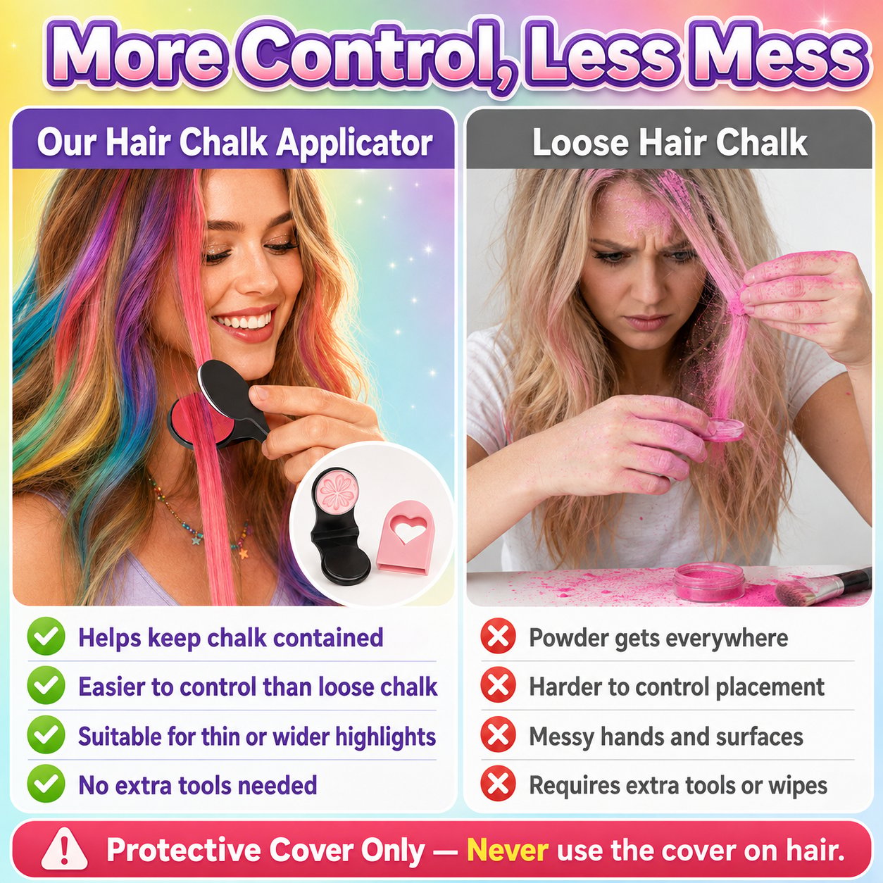 🔥Last Day 50% OFF🌈12-Color Temporary Hair Chalk Applicator Set