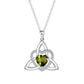 Collar de Corazón con Nudo Celta de la Trinidad✨ Dije de Piedra de Nacimiento