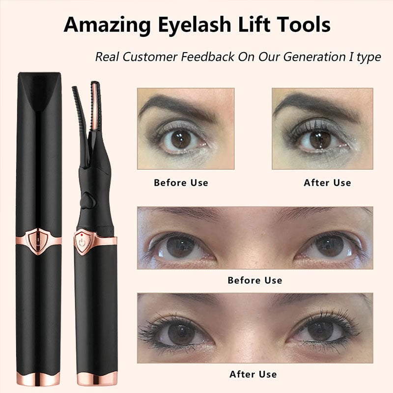 Rizador eléctrico de pestañas para un look glamuroso al instante