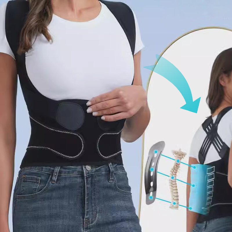 Corrector de postura de espalda ajustable universal de soporte fuerte