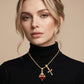 💟Collar colgante del Sagrado Corazón y la Cruz de la Rosa