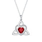 Collar de Corazón con Nudo Celta de la Trinidad✨ Dije de Piedra de Nacimiento