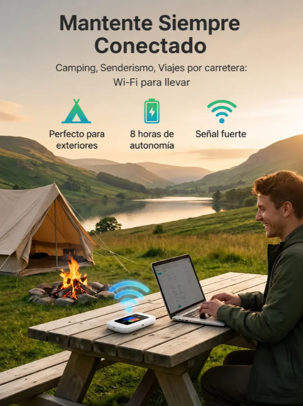 Wi-Fi portátil compatible con todas las redes.