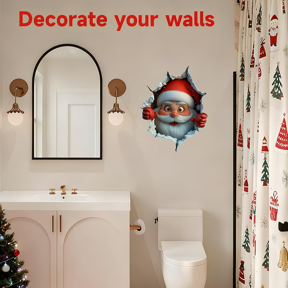 🎄Rebajas de Navidad 50 % de descuento🎅Adhesivos creativos para la pared con motivos navideños