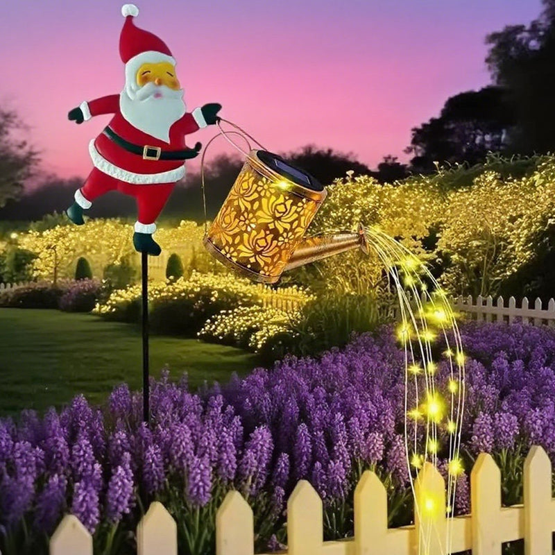 ⏳🔥¡50 % DE DESCUENTO POR TIEMPO LIMITADO! ⏰ Luz de estaca de jardín de Santa Claus alimentada por energía solar