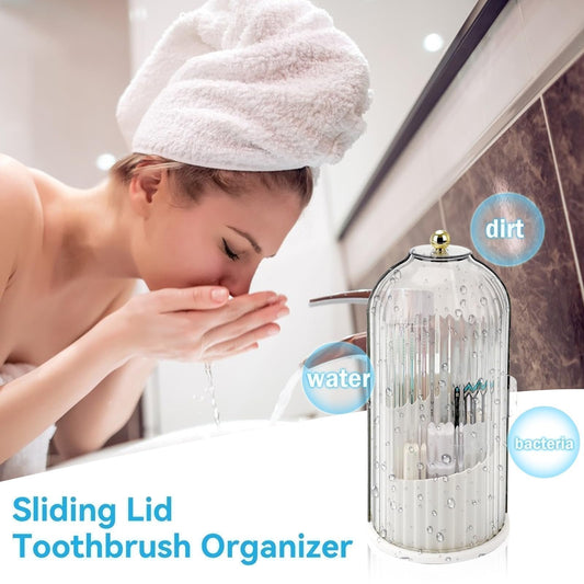 🦷🔥 ¡50% DE DESCUENTO! Organizador Giratorio 360° para Baño – Compacto, Higiénico y con Espacio para Cepillos/Cosméticos 🚿