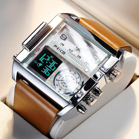 📢📢50% DE DESCUENTO!! ⏰50mm Reloj Deportivo Oversize – Doble movimiento, agujas luminosas, resistente al agua. Fácil de leer, construido para durar. Excelente valor para deporte y trabajo. 🛡️⌚